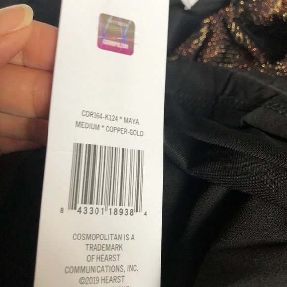 Dress the Population x Cosmopolitan Dress Size M Maya Metallic Mini Chevron - Picture 8 of 10